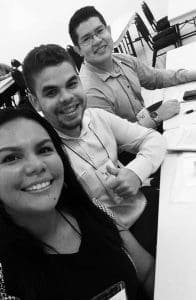Os jovens contadores empreendedores Elizabeth Cruz (32 anos), Enderson Araújo (27) e Ellermman Sousa (24).